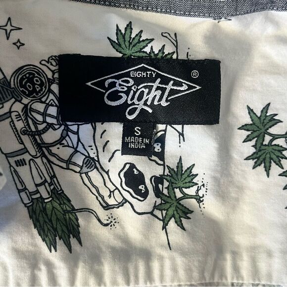 Eighty Eight Men’s Short Sleeve Casual Button Down Shirt Size Small - Picture 5 of 7